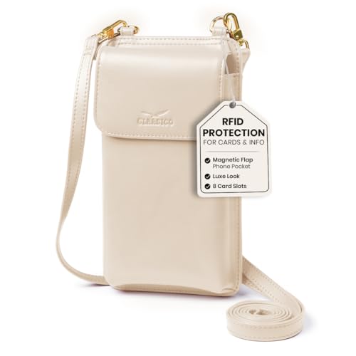 Image of Claasico Crossbody Phone Purse for Women - RFID Phone Case Wallet w /Magnetic Closure & Separate Zipper Pocket Crossbody Bag