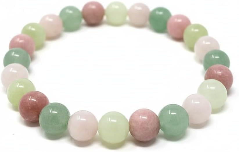 Soulcafe Heart Chakra Crystal Bead Bracelet - Gemstones for Love & Harmony - Handmade