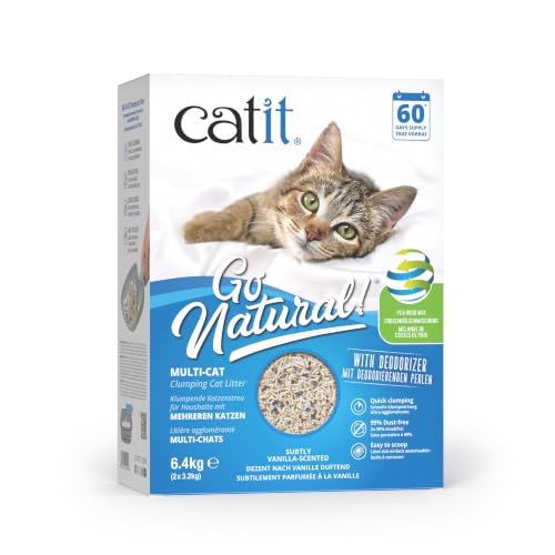 Catit Go Natural Katzenstreu mit Bentonit | für Mehrkatzenhaushalte | 6,4kg – Ansicht 1