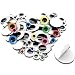 TOAOB 200pcs 20mm Wiggle Googly Eyes with Self-Adhesive Round Black for Crafts Decorations