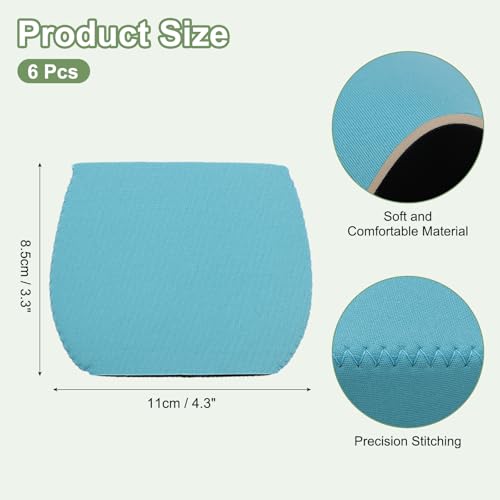 QUARKZMAN 6 Stück Sublimationsblanko-Weinglashüllen, Wiederverwendbare Neopren-Isolierhülle Für Weingläser Zum Schutz Von Kaltgetränken Sublimationszubehör, Blau