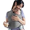 Lilly and Ben® Baby-Tragetuch I Babytrage aus BIO-Baumwolle I Tragetuch für Baby ab der Geburt bis 15 kg I elastisches Tragesystem für verschiedene Trageweisen I Erstausstattung für Neugeborene