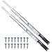 Pair of 12" Rok Hardware Soft Close Drawer Slides, Full Extension, Ball Bearing - Available in 12", 14", 16", 18", 20", 22" and 24" Lengths