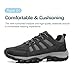 TRAILBLITZ Men's Hiking Shoes Walking Sneakers Outdoor Workout Footwear Non Slip Comfortable Lightweight Breathable Trekking Backpacking Trail Running (8.5 Men，BlackGray)