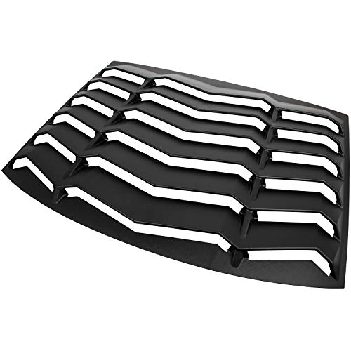 Rear Window Louver Compatible With 2011-2021 Dodge Charger Sxt/Gt/Rt/Rt Scat Pack, Abs Windshield Sun Shade Cover Lambo Style Matte Black #TOP7