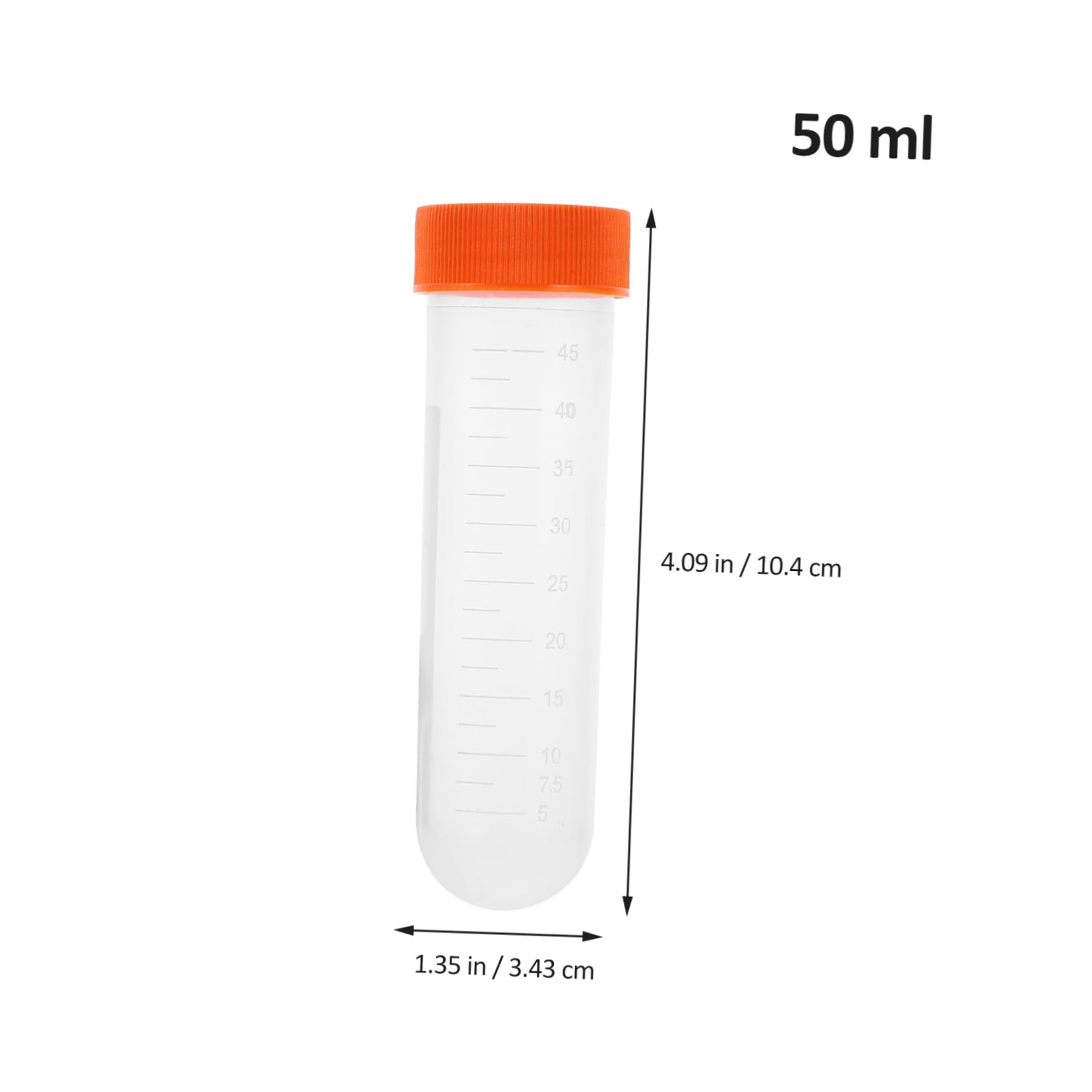 Alipis 100pièces Tubes à Centrifuger De Plastique Pour Laboratoire Avec Échelle Et Bouchon à Vis Consommables Expérimentation