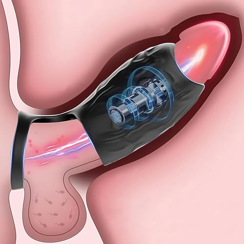 Male Sex Toys Vibrator Sex Toys Cock Ring Penis Ring Couples Sex Toy for Men with 10 Vibrating Modes Male Erection with Clitoris Stimulate Adult Toys Men Pleasure Vibratorset for Woman