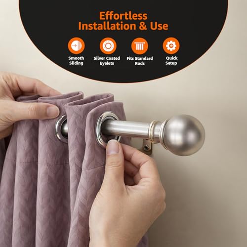 Image of Amazon Basics - Room Darkening Blackout Door Curtains, 100% Room Darkening | 9 Feet |Set of 2| Embossed | Self Deisgn |for Living Room and Bedroom | 115cmx 274cm, Color- Wine