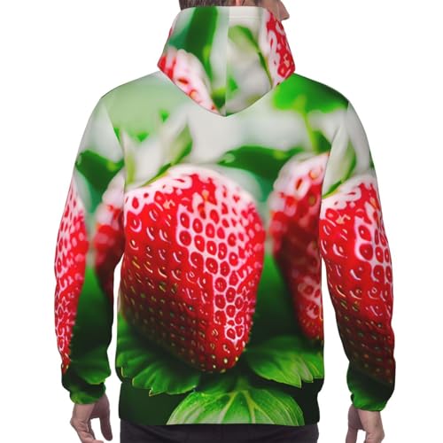 Sweat à capuche homme imprimé fraise vêtement décontracté - 4
