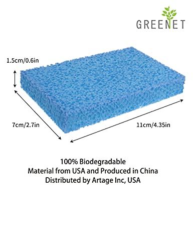 Cellulose Sponges Kitchen, For Washing Dishes, In Bulk, 24 Pack (3 Count X 8 Individually Wrapped + 2 Free Scouring Pads), 100% Natural Biodegradable #TOP2