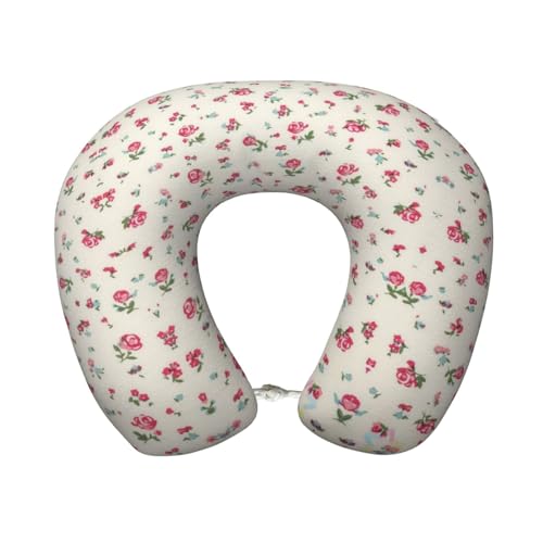 Pidgazdfgv Bonita almohada de viaje con diseño de cerezo rojo dulce, almohada de cuello de espuma viscoelástica, lavable a máquina, festival