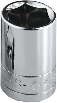 SK Tools USA 1/2" Drive, 7/16", 6 Point, Standard Chrome Socket, 40114