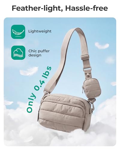 Image of BAGSMART Crossbody Bags for Women, Mini Travel Purses Puffy Hobo Handbag