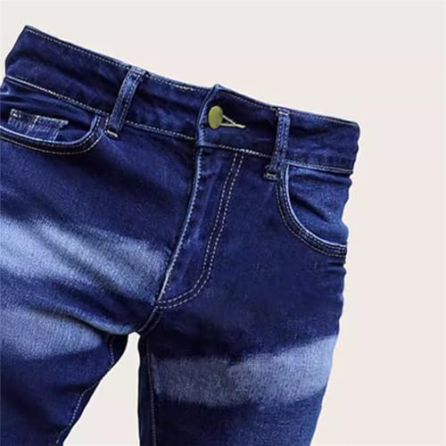 Men's Knee Hole Moto Biker Jeans Ripped Skinny Ankle Zipper Denim Pants Slim Distressed Tapered Leg Jean3