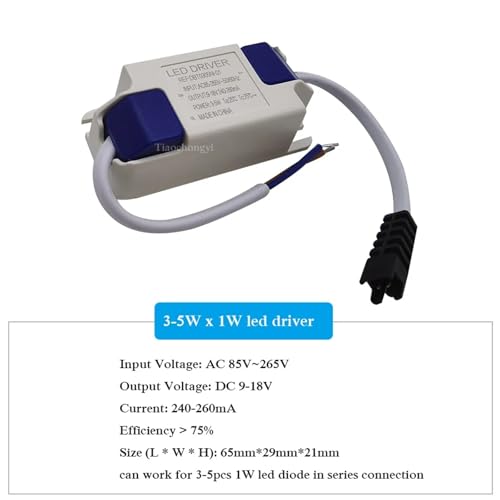 Driver LED 300mA anti-scintillement transformateur isolé 3W à 5W