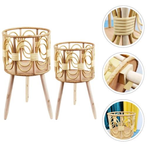 Support pour plantes en bois pour extérieur et intérieur rustique