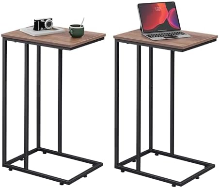 WLIVE C Shaped End Tables Set ...