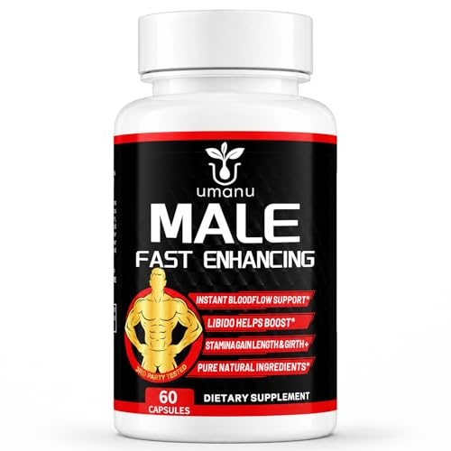 Umanu Fast-Acting Male Enhancing Supplement Boost Blood Flow Gain Drive Size (Length + Girth) Increase Stamina Made with Maca Epimedium & Other Natural Ingredients 3rd Party Tested