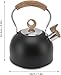 UUNVTOSU Whistling Tea Kettle, 2.5 Liter Whistling Tea Kettle Stainless Steel Teapot with Wood Handle Fast Boiling Water Teakettle Stove Top Whistling Kettle for All Stovetops Kettle