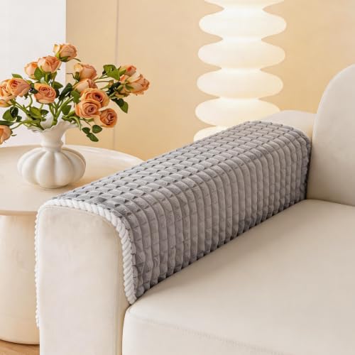 tianxinbaobei Soft Velvet Couch Arm Covers Washable(1PC, 35.4"x35.4")