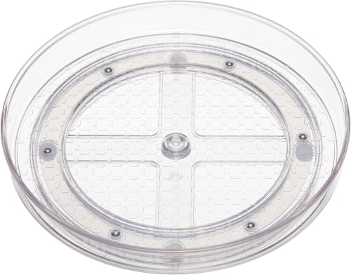 Image of Amazon Basics Clear Rotating Lazy Susan Turntable Organizer for Condiments, 9-Inch (Pack of 16)