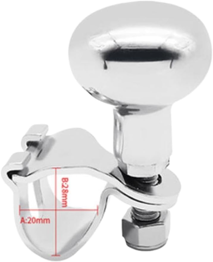 316 Stainless Steel Steering Wheel Knob Auxiliary Booster Ball Turning Helper Hand Control Spinner Knob Compatible with Yacht Boat(Style A)