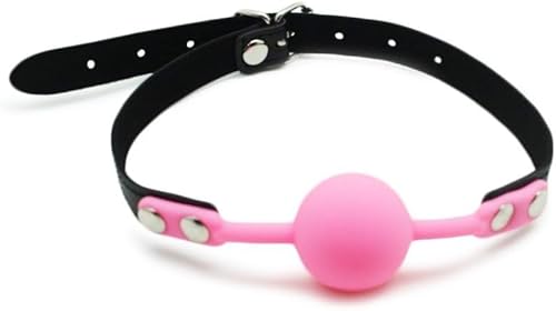 Mordaza de bola HappyNHealthy silicona color negro rojo o rosa