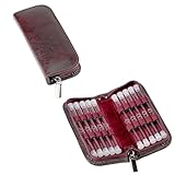 Homeopatía - Farmacia de bolsillo clásica con 20 vasos transparentes para glóbulos (rojo)