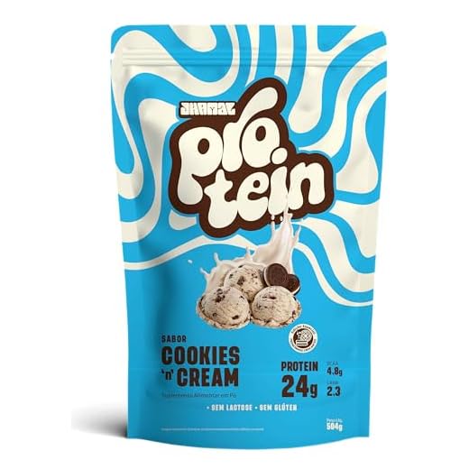 JHAMAL Suplemento Alimentar de Proteína em Pó - Sabor Cookies n’ Cream - Saudável e Rico em Proteínas - Vegano, Sem Glúten, Sem Adição de Açúcar, Sem OGM, À Base de Plantas - Pote de 504g