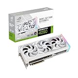 ASUS ROG Strix NVIDIA GeForce RTX 4090 OC Edition Scheda Grafica, 24 GB GDDR6X 384-bit 21 Gbps PCIE 4.0, GPU Tweak III, ROG-STRIX-RTX4090-O24G-WHITE