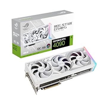 ASUS Placa de vídeo para jogos ROG Strix GeForce RTX 4090 OC Edition branca (PCIe 4.0, 24GB GDDR6X, HDMI 2.1a, DisplayPort 1.4a, DLSS3, suporta 4K)