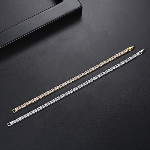Classic Square Moissanite Tennis Bracelet in 14K Gold for Women, Stylish Accessory, Great for Valentine's & Anniversaries4