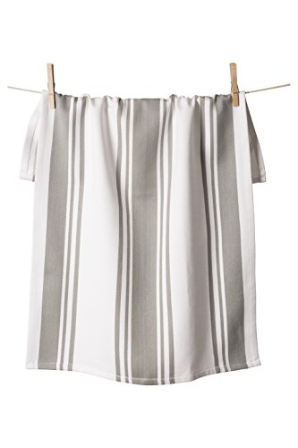 Kaf Home Kitchen Towels, Set Of 6, Drizzle & White, 100% Cotton, Machine Washable, Ultra Absorbent #TOP2