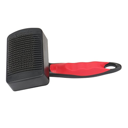 The Pets Company Dog Grooming Plastic Slicker Brush Self Cleaning Hair Brush for Dogs, Large