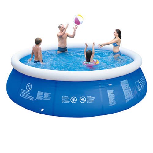 qwqqaq Redondo Piscina Hinchable Familiar,Grande Piscina Hinchable para Los Niños Adultos,Resistente Al Desgaste Piscinas Infantiles,Jardín Piscina sobre El Suelo T 360x90cm(142x35inch)