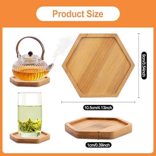 12 Stück Bambus-Mosaik-Untersetzer, Bambus Untersetzer, Mosaik Untersetzerr, Leere Bodenschalen für Bastelarbeiten, Untersetze Bambuss, Trinkbecher Untersetzers, für Pflanzen, Trinkbecher