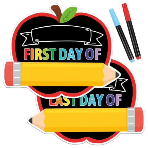 JUESMOS First and Last Day of School Chalkboard First Day of School Sign