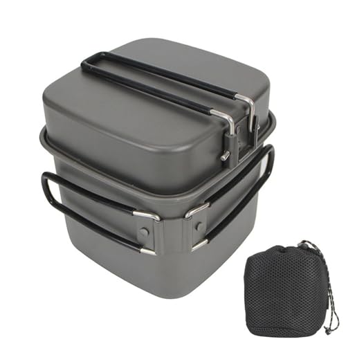 Batería De Cocina De Camping - Batería De Cocina De Camping, Olla De Camping Al Aire Libre - Batería De Cocina De Camping De Aluminio Antiadherente, Juego De Batería De Cocina De Camping