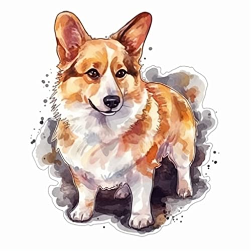 Image of Yoonek Graphics Welsh Corgi Welsh Corgi Dog Vinyl Decal Sticker for Car, Laptop, Tumbler, More. #009938-6