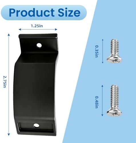 Shower Door Towel Bar Bracket Parts with Screws for Framed Bypass Doors - 1