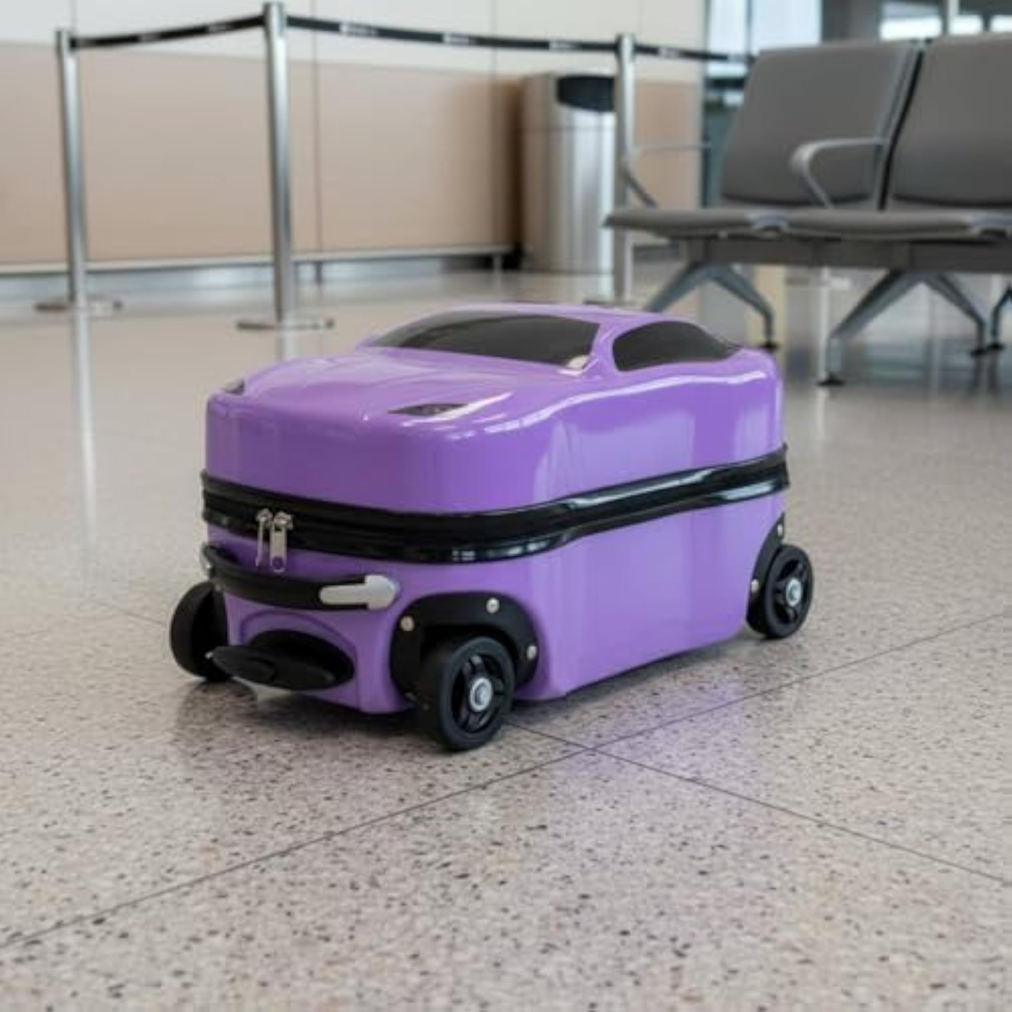 Kids Car Shaped Luggage Suitcase, White