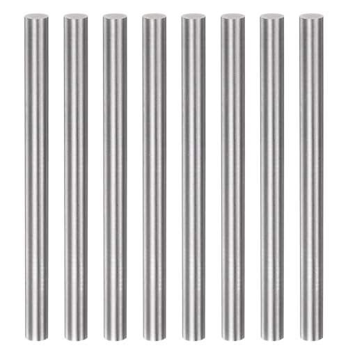 sourcing map 8 Stück Runde Stäbe 7mm x 100mm Hochgeschwindigkeitsstahl (HSS) Drehbankstangen DIY Handwerkszeug zum Drehen, Fräsen, Bohren und Gewindeschneiden