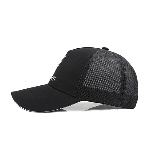 Arkosknight Cotton Dad Cap Embroidered Hats Baseball Cap Trident Logo Snapback Vintage Mesh Hats Adjustable Hat Fashion Street Dancing Sports Travel(Mesh Black) #TOP2