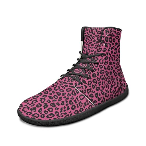 Image of Fashion Print Womens Mens High Top Barefoot Sneakers Flat Shoes