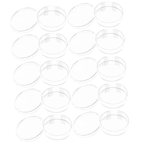 GLEAVI 10個透明プラスチック製培養皿 蓋付き 細胞培養用 実験室向け 耐熱 低収縮率 サンプル保持 用途広い研究用シャーレ