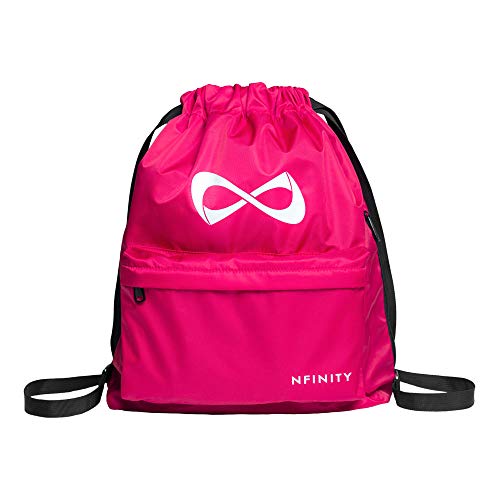 Nfinity Drawstring Backpack – Large Capacity Gym Backpack, Multi-Compartment Cinch Bag with Adjustable Straps & 2 Pockets