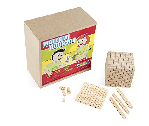 Carlu Brinquedos - Material Dourado Jogo de Construção, 5+ Anos, 611 Peças, Multicolorido, 1105