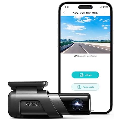 70mai True 2.7K 1944P Dash Cam M500, eMMC Built-in 128GB Storage, Powerful Night Vision with HDR, 170° FOV, 24H Parking Surveillance, Time-Lapse Recording, Built in GPS, ADAS, iOS/Android App Control Cover