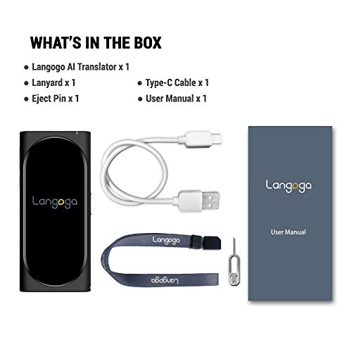 Langogo Genesis Portable Language Translator Device, 100+ Languages Pocket Translator, Real-Time Voice Translator With Offline Translation, Built-In Data, 3.1Inch Retina Display Traductor, Black #TOP6