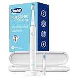 Lieferumfang: Wiederaufladbare Schallzahnbürste, Ladestation, 1 Pulsonic Clean Aufsteckbürste, 1 Pulsonic Sensitive Aufsteckbürste, Reise-Etui